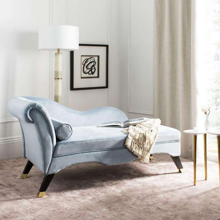Safavieh Caiden Velvet Chaise W/ Pillow | Lounge Chairs |  Modishstore  - 8
