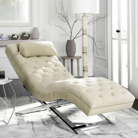 Safavieh Monroe Chaise W/ Headrest Pillow | Lounge Chairs | Modishstore - 1