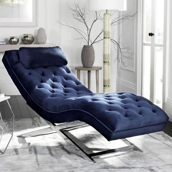 Safavieh Monroe Chaise W/ Headrest Pillow | Lounge Chairs | Modishstore - 8