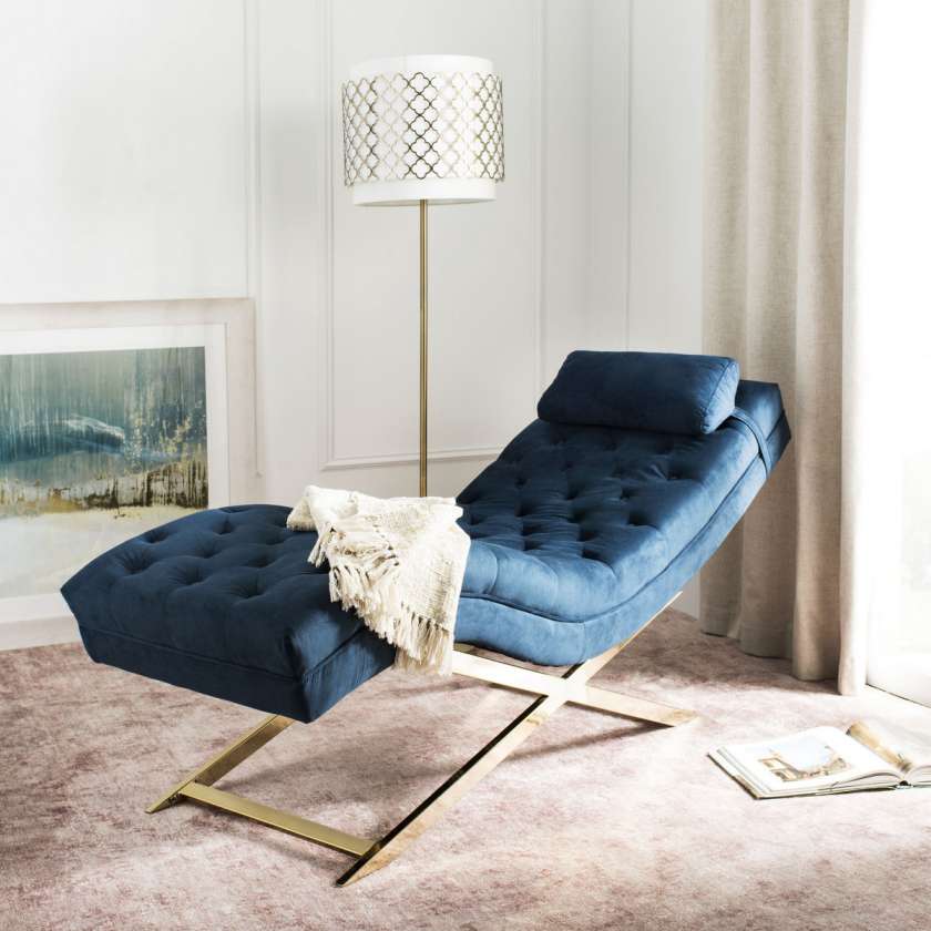 Safavieh Monroe Chaise W/ Headrest Pillow | Lounge Chairs | Modishstore - 16