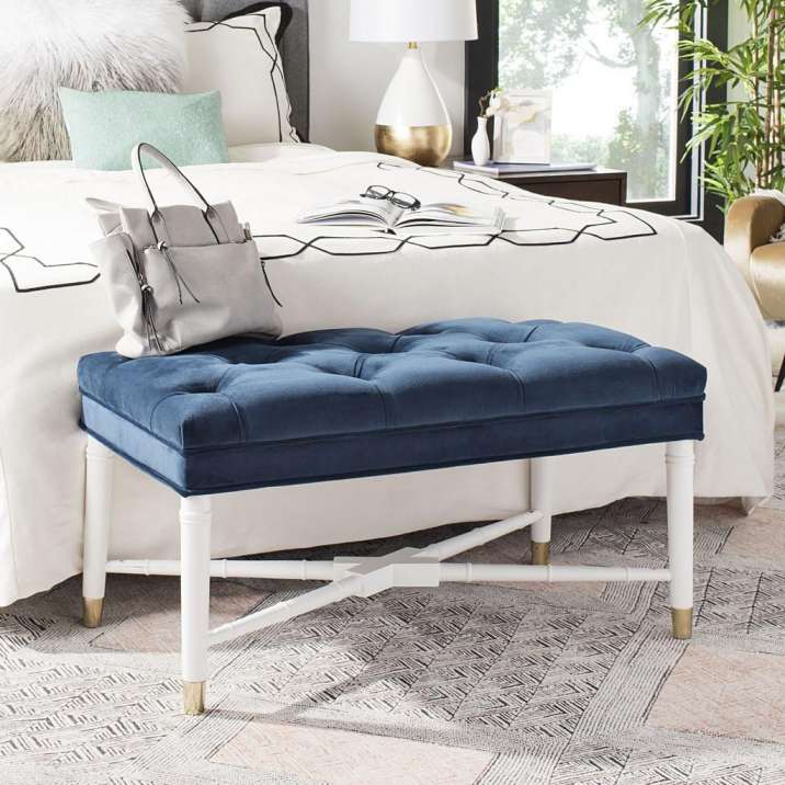 Safavieh Rory Contemporary Tufted Bench | Benches | Modishstore - 2