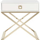 Safavieh Zarina Modern Cross Leg End Table - White | Accent Tables | Modishstore - 2