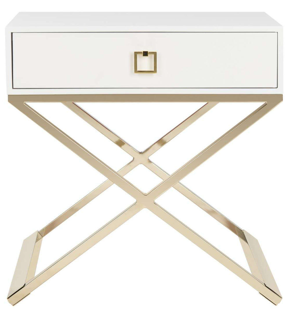 Safavieh Zarina Modern Cross Leg End Table - White | Accent Tables | Modishstore - 2