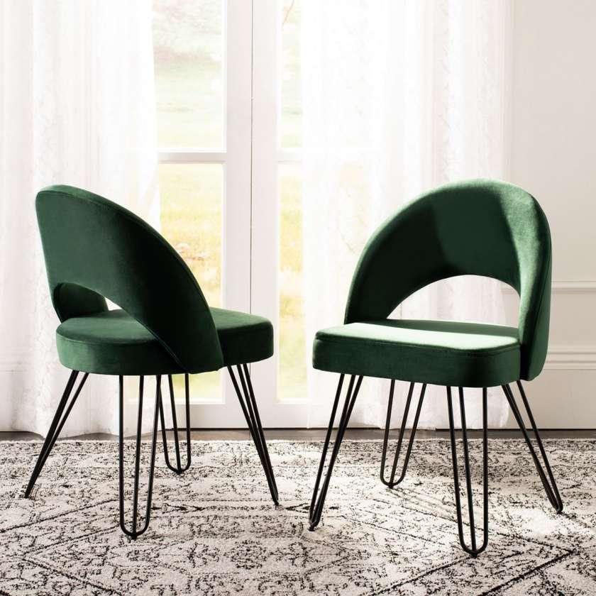 Safavieh Jora Velvet Retro Side Chair | Dining Chairs | Modishstore - 11