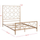 Safavieh Morris Lattice Metal Bed Full Size - Antique Gold | Beds | Modishstore - 3