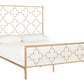 Safavieh Morris Lattice Metal Bed Full Size - Antique Gold | Beds | Modishstore - 2