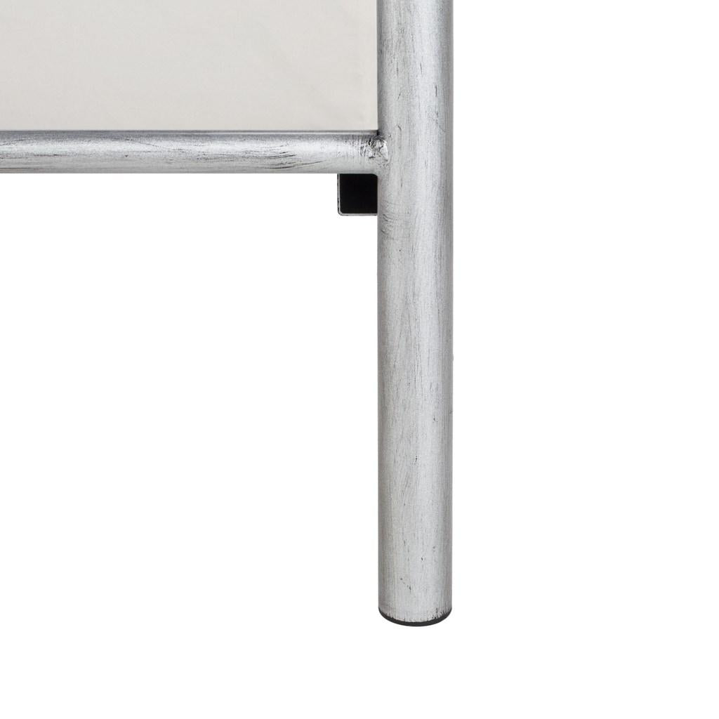 Safavieh Morris Lattice Metal Bed Full Size - Antique Silver | Beds | Modishstore - 5