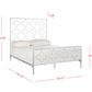 Safavieh Morris Lattice Metal Bed Full Size - Antique Silver | Beds | Modishstore - 3