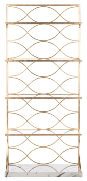 Safavieh Spano 4 Glass Tier Marble Base Etagere | Etagere | Modishstore - 2