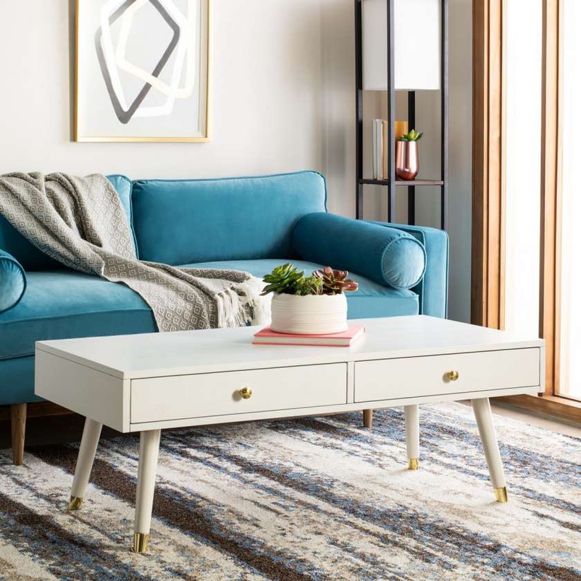 Safavieh Levinson Gold Cap Coffee Table | Coffee Tables | Modishstore - 4