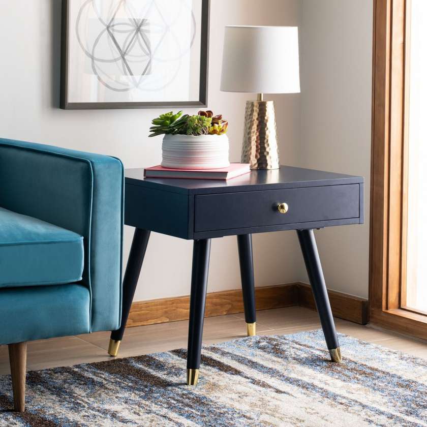 Safavieh Levinson Gold Cap End Table | End Tables | Modishstore - 8