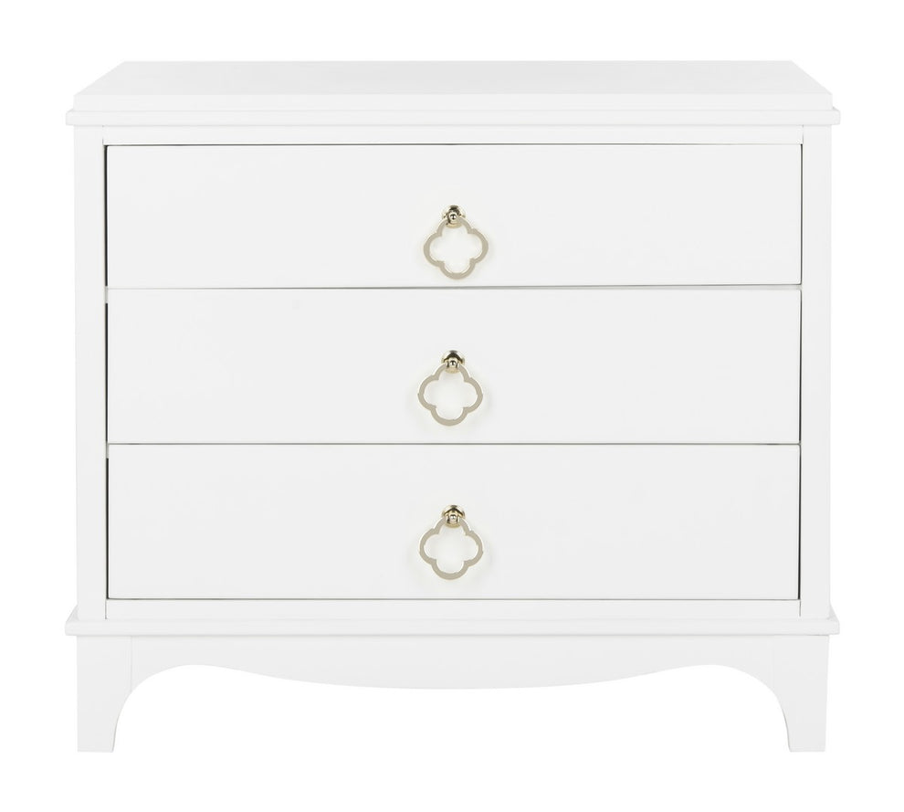 Safavieh Hannon 3 Drawer Contemporary Nightstand | Nightstands | Modishstore - 1