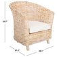 Safavieh Omni Rattan Barrel Chair | Accent Chairs | Modishstore - 4