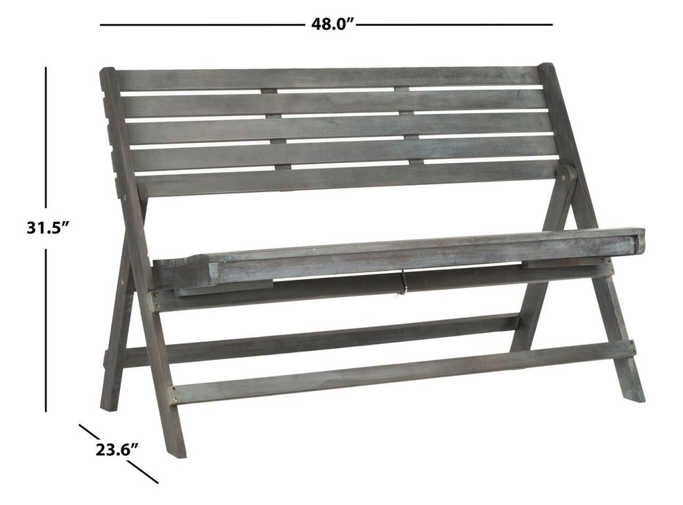 Safavieh Luca Folding Bench | Outdoor Stools & Benches | Modishstore - 2