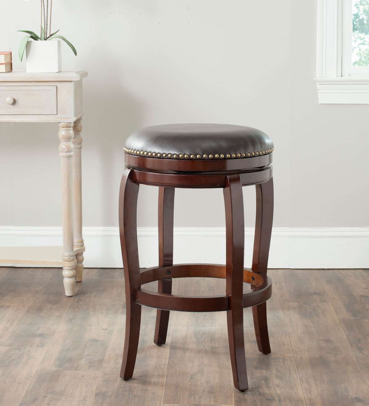 Safavieh Nuncio Swivel Bar Stool - Sierra | Bar Stools | Modishstore