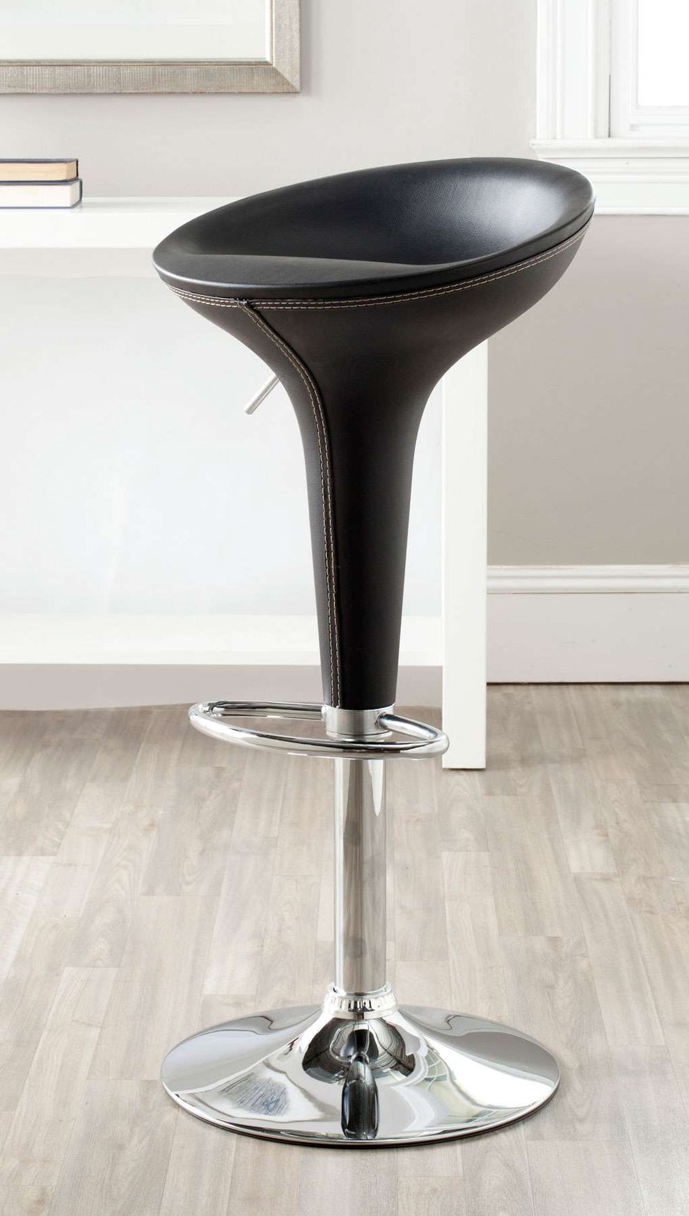 Safavieh Shedrack Swivel Bar Stool - Black | Bar Stools | Modishstore - 2