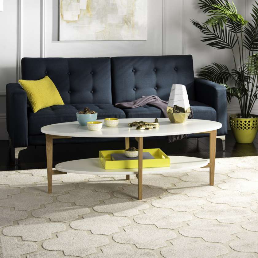 Safavieh Woodruff Oval Coffee Table | Coffee Tables | Modishstore - 2