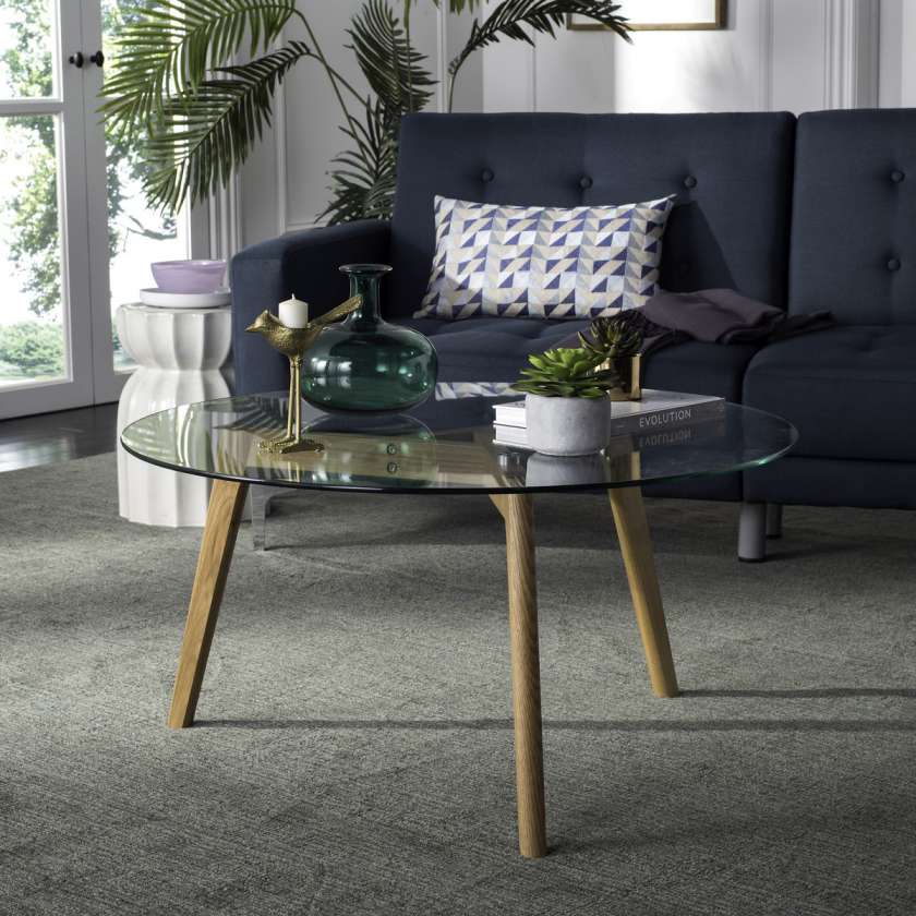 Safavieh Marjoram Round Glass Coffee Table | Coffee Tables | Modishstore - 2