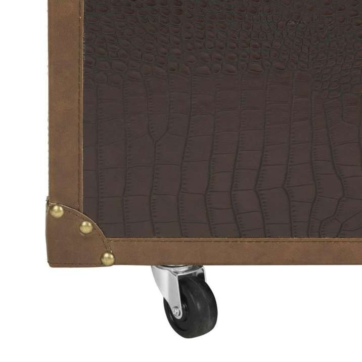 Safavieh Zoe Coffee Table Storage Trunk With Wine Rack | Cabinets | Modishstore - 9