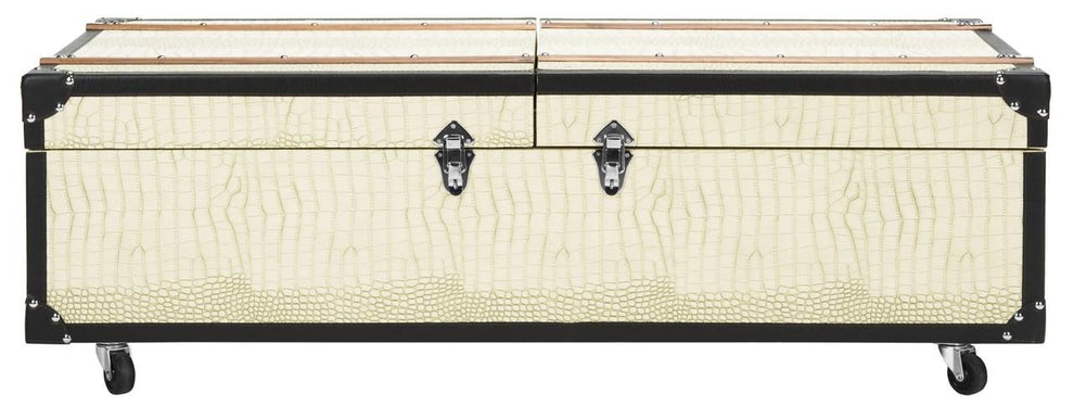 Safavieh Zoe Coffee Table Storage Trunk With Wine Rack | Cabinets | Modishstore - 2
