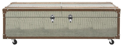 Safavieh Zoe Coffee Table Storage Trunk With Wine Rack | Cabinets | Modishstore - 3