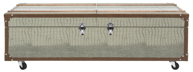 Safavieh Zoe Coffee Table Storage Trunk With Wine Rack | Cabinets | Modishstore - 3