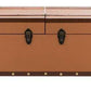 Safavieh Zoe Coffee Table Storage Trunk With Wine Rack - Cognac |  | Modishstore - 2