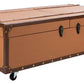 Safavieh Zoe Coffee Table Storage Trunk With Wine Rack - Cognac |  | Modishstore - 3