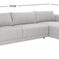 Safavieh Ludovic Contemporary Sofa - Light Gray | Sectional | Modishstore - 4