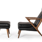 Modrest Fulton Modern Black Lounge Chair & Ottoman-3