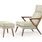 Modrest Fulton - Modern Beige Lounge Chair & Ottoman | Modishstore | Lounge Chairs