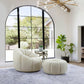 Divani Casa Gadson - Contemporary White Sherpa Accent Chair | Lounge Chairs | Modishstore