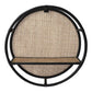 Gambit Round Iron & Natural Grass Wall Shelf By Accent Decor | Wall Shelf | Modishstore - 2