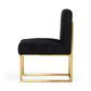 Modrest Garvin - Glam Black and Gold Fabric Accent Chair-5