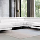 Divani Casa Gilsum - White Modern Leather Single Power Recliner Sectional Sofa | Modishstore | Sofas