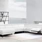 Divani Casa Gilsum - White Modern Leather Single Power Recliner Sectional Sofa-2