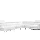 Divani Casa Gilsum - White Modern Leather Single Power Recliner Sectional Sofa-3