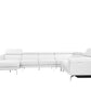 Divani Casa Gilsum - White Modern Leather Single Power Recliner Sectional Sofa-5