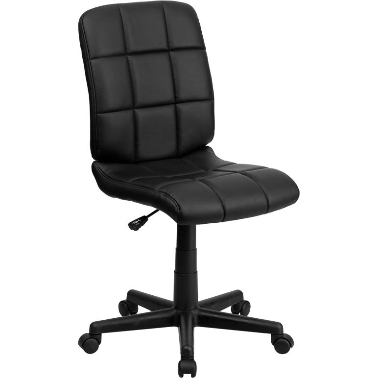 Mid-Back Black Quilted Vinyl Swivel Task Office Chair By Flash Furniture | Office Chairs | Modishstore - 1