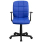 Mid-Back Blue Quilted Vinyl Swivel Task Office Chair With Arms By Flash Furniture | Office Chairs | Modishstore - 4
