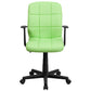 Mid-Back Green Quilted Vinyl Swivel Task Office Chair With Arms By Flash Furniture | Office Chairs | Modishstore - 4