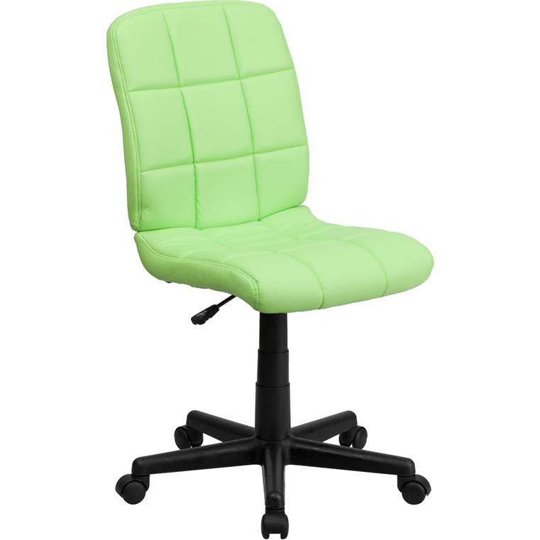 Mid-Back Green Quilted Vinyl Swivel Task Office Chair By Flash Furniture | Office Chairs | Modishstore - 1
