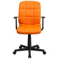 Mid-Back Orange Quilted Vinyl Swivel Task Office Chair With Arms By Flash Furniture | Office Chairs | Modishstore - 4