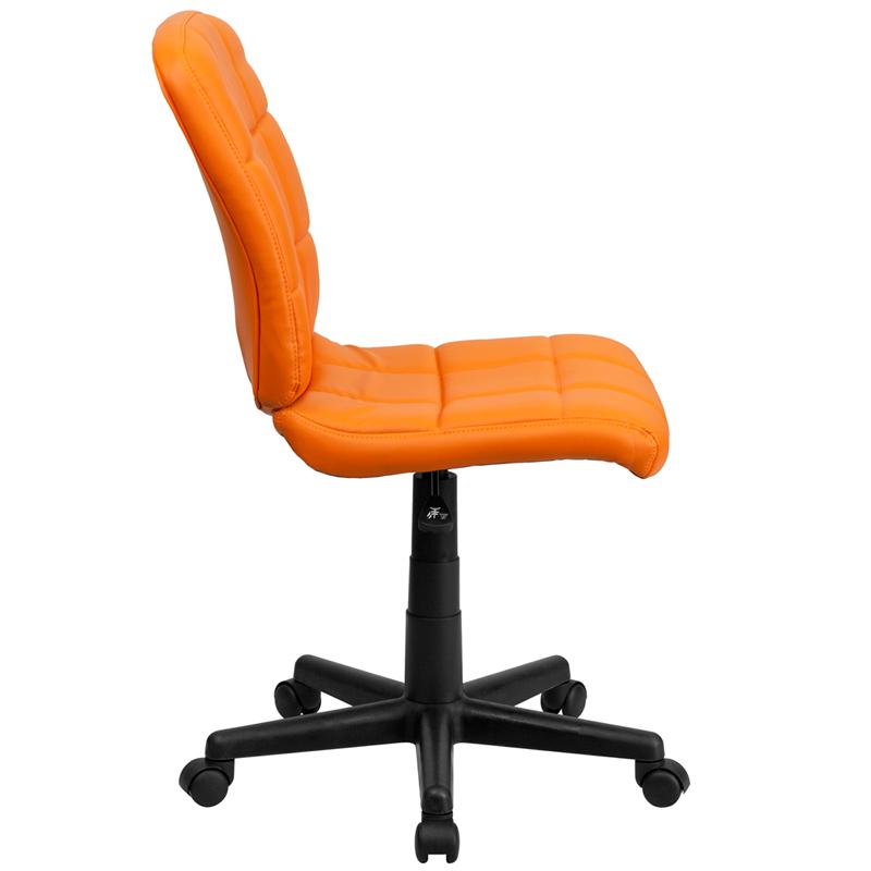 Mid-Back Orange Quilted Vinyl Swivel Task Office Chair By Flash Furniture | Office Chairs | Modishstore - 2