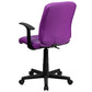 Mid-Back Purple Quilted Vinyl Swivel Task Office Chair With Arms By Flash Furniture | Office Chairs | Modishstore - 3
