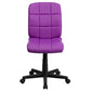 Mid-Back Purple Quilted Vinyl Swivel Task Office Chair By Flash Furniture | Office Chairs | Modishstore - 4