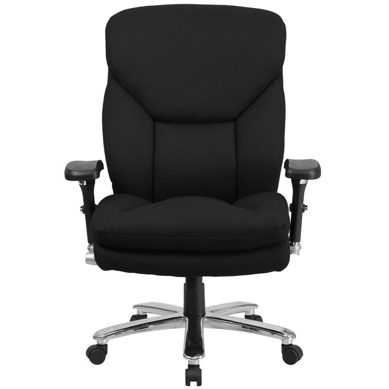 Hercules Series 24/7 Intensive- Use Big & Tall 400 Lb. Rated Black Fabric Executive Ergonomic Office Chair With Lumbar Knob By Flash Furniture | Office Chairs | Modishstore - 4