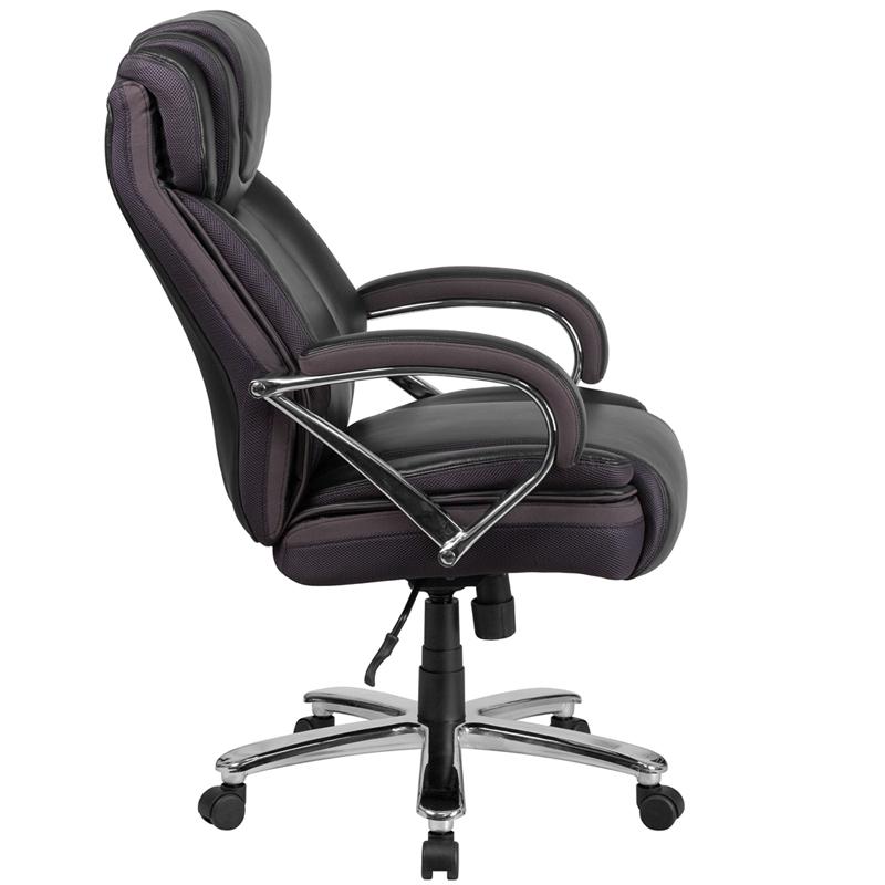Hercules Series Big & Tall 500 Lb. Rated Black Leathersoft Executive Swivel Ergonomic Office Chair With Extra Wide Seat By Flash Furniture | Office Chairs | Modishstore - 2