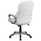 Mid-Back White Leathersoft Executive Swivel Office Chair With Padded Arms By Flash Furniture | Office Chairs | Modishstore - 3