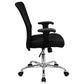 Mid-Back Black Mesh Contemporary Swivel Task Office Chair With Chrome Base And Adjustable Arms By Flash Furniture | Office Chairs | Modishstore - 2